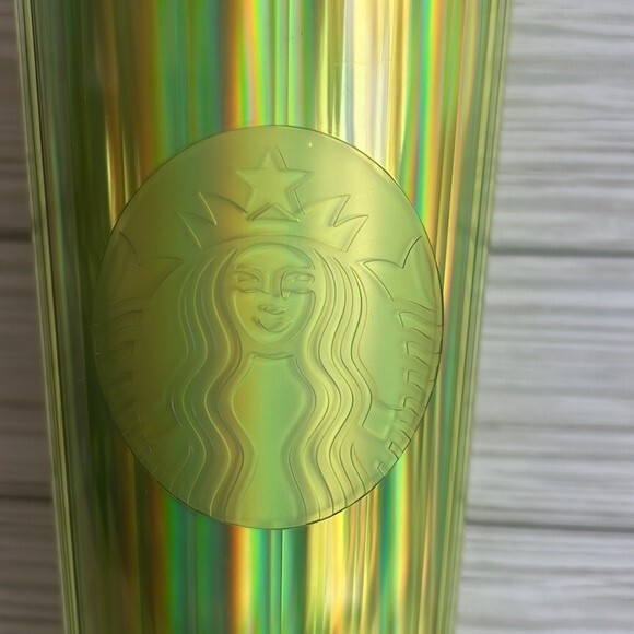 NWT Starbucks Summer Lime Kaleidoscope cold cup tumbler with Disco Lid - Picture 2 of 5